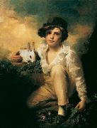 RAEBURN, Sir Henry Boy and Rabbit USA oil painting artist